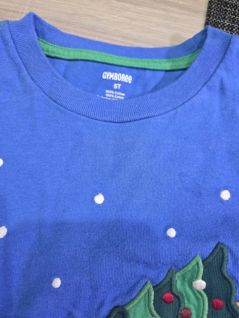 Boys Holiday Embroidered Long-Sleeve Tops